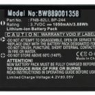 VHBW Radio Battery for Icom BP-244 - 1050 mAh 3.7 V Li-Ion