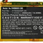 VHBW Polaroid FT605056P-2S Battery - 2000 mAh, 7.4 V, Li-Polymer