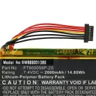 VHBW Polaroid FT605056P-2S Battery - 2000 mAh, 7.4 V, Li-Polymer