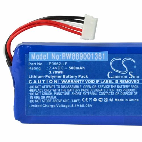 VHBW Akkumulátor  HP P0562-LF nyomtatóhoz - 500 mAh 7,4 V Li-polimer