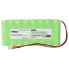 VHBW Alarmanlagen Akku Visonic 100729, GP220AAH8BMX, GP130AAH6BMX - 2200 mAh 9,6 V NiMH