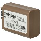 VHBW Sony NP-FW50 akkumulátor - 900 mAh, 7,4 V, Li-Ion információs chippel, USB C aljzattal