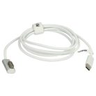 VHBW C típusú USB adapterkábel MagSafe 1-hez Apple ADA-C2MS1 for AppleNotebook-ot - 100 W, nylon