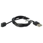 Xiaomi Mi Band 8, Redmi Band 2 Fitness Tracker Töltőkábel - 100 cm, fekete