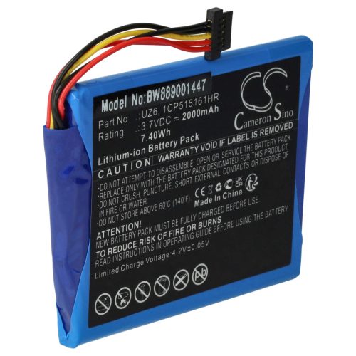 VHBW GPS Akku UZ6, 1CP515161HR - 2000 mAh 3,7 V Li-Ion
