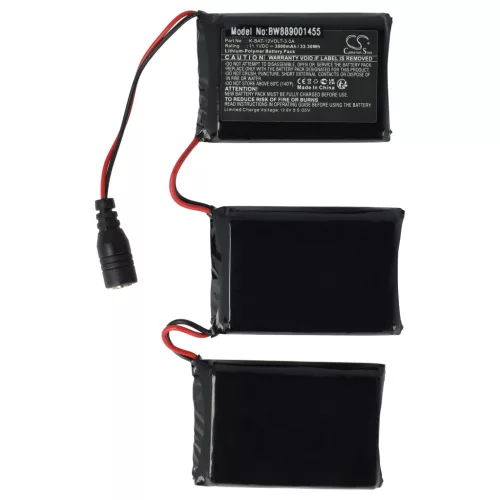 VHBW Battery Replacement for Macna K-BAT-12VOLT-3.0A - 3000 mAh 11.1 V Li-polymer
