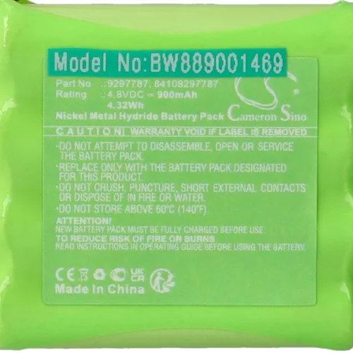 Notrufsender Batterie ersetzt BMW 9297787, 84109297787, 84 10 9 297 787 - 900 mAh 4.8 V NiMH