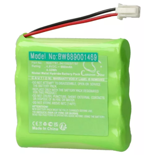 Notrufsender Batterie ersetzt BMW 9297787, 84109297787, 84 10 9 297 787 - 900 mAh 4.8 V NiMH