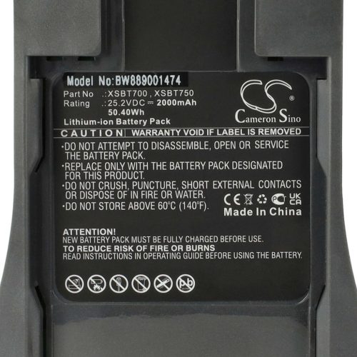 VHBW Battery for Shark XSBT750, XSBT750EU, XSBT700, XSBT700EU - 2000 mAh, 25.2 V, Li-Ion