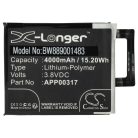 VHBW CAT / Caterpillar APP00317 mobiltelefon akkumulátor - 4000 mAh 3,8 V Li-polimer - Okostelefon akkumulátor