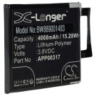 VHBW CAT / Caterpillar APP00317 mobiltelefon akkumulátor - 4000 mAh 3,8 V Li-polimer - Okostelefon akkumulátor