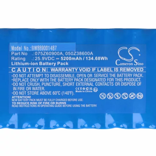 VHBW Ambrogio Lawn Mower Battery 050Z38600A, 050Z36600A, 075Z60900A - 5200 mAh 25.9 V Li-Ion