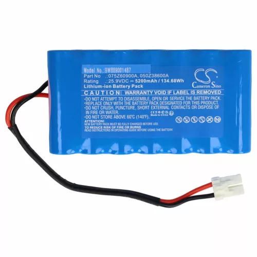 VHBW Ambrogio Lawn Mower Battery 050Z38600A, 050Z36600A, 075Z60900A - 5200 mAh 25.9 V Li-Ion