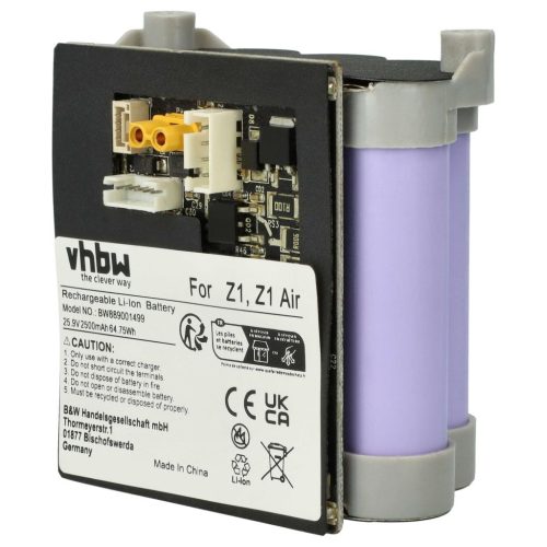 VHBW Battery - 2500 mAh, 25.9 V, Li-Ion