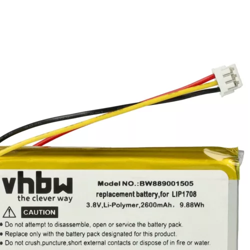 VHBW Sony LIP1708 Game Console Battery - 2600 mAh, 3.7 V