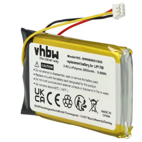 VHBW Sony LIP1708 Game Console Battery - 2600 mAh, 3.7 V