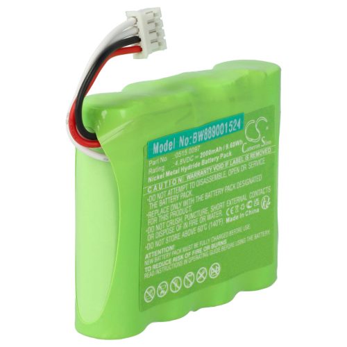 VHBW Gázérzékelő Akkumulátor Testo 0515 0097 - 2000 mAh 4,8 V NiMH