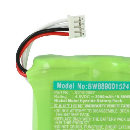 VHBW Gázérzékelő Akkumulátor Testo 0515 0097 - 2000 mAh 4,8 V NiMH