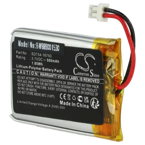 VHBW Hundetrainer Akku Sportdog SDT54-16750 - 500 mAh 3,7 V Li-Polymer