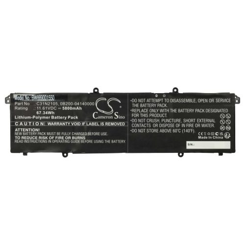 Notebook akkumulátor  Asus C31N2105, 0B200-04140000 - 5800 mAh 11,61 V Li-polymer