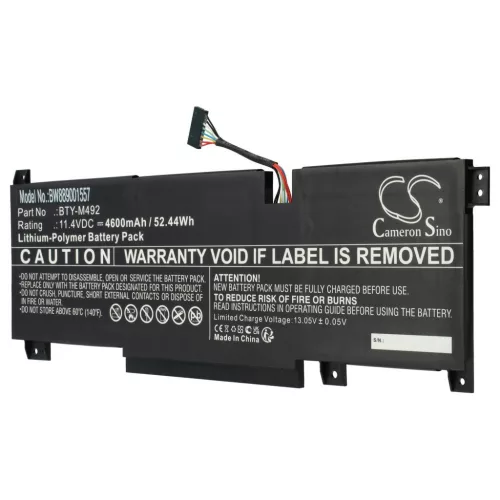 VHBW Notebook Battery MSI BTY-M492 - 4600 mAh 11.4 V Li-polymer, black