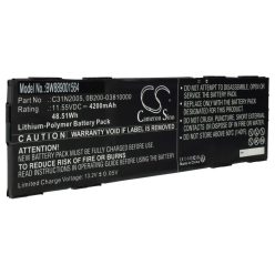   Notebook akkumulátor  Asus C31N2005, 0B200-03810000 - 4200 mAh 11,55 V Li-polimer, fekete