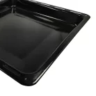 VHBW AEG 3423981020 Baking Tray - 42.2 x 37.6 x 5 cm, Non-Stick, Black Enamelled