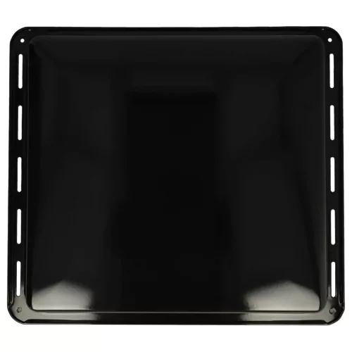 VHBW AEG 3423981020 Baking Tray - 42.2 x 37.6 x 5 cm, Non-Stick, Black Enamelled