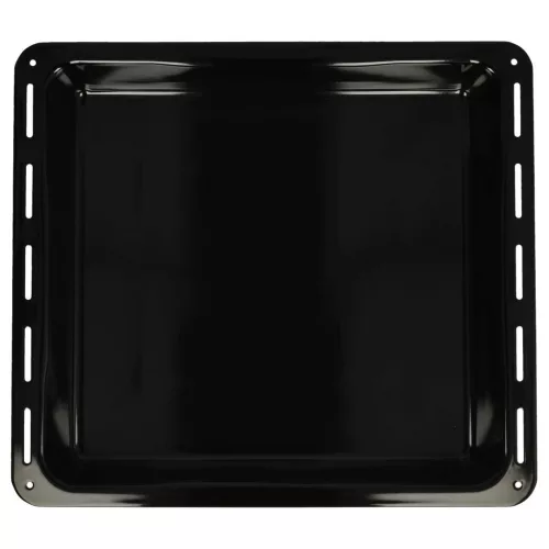 VHBW AEG 3423981020 Baking Tray - 42.2 x 37.6 x 5 cm, Non-Stick, Black Enamelled