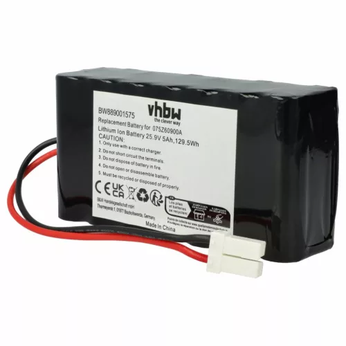 VHBW Ambrogio Lawn Mower Battery 050Z36600A, 050Z38600A, 075Z60900A - 5000 mAh 25.9 V Li-Ion