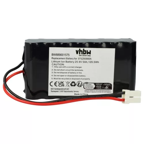 VHBW Ambrogio Lawn Mower Battery 050Z36600A, 050Z38600A, 075Z60900A - 5000 mAh 25.9 V Li-Ion