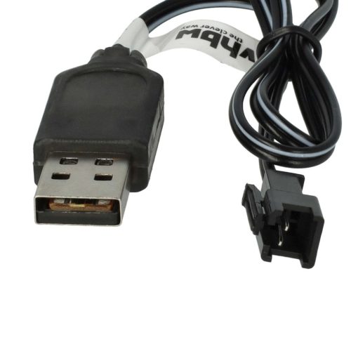 VHBW USB Charging Cable for RC Batteries with SM-2P Connector, RC Models Manufacturing Battery Packs - 60 cm 3.6 V