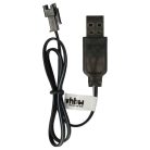 VHBW USB Charging Cable for RC Batteries with SM-2P Connector, RC Models Manufacturing Battery Packs - 60 cm 3.6 V