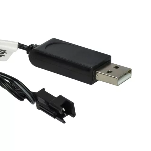 VHBW USB Charging Cable for RC Batteries with SM-2P Connector, RC Models Manufacturing Battery Packs - 60 cm 4.8 V