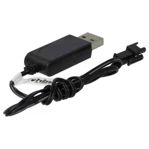 VHBW USB Charging Cable for RC Batteries with SM-2P Connector, RC Models Manufacturing Battery Packs - 60 cm 4.8 V
