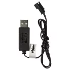VHBW USB Charging Cable for RC Batteries with SM-2P Connector, RC Models Manufacturing Battery Packs - 60 cm 6 V