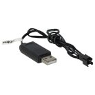 VHBW USB Charging Cable for RC Batteries with SM-2P Connector - 60 cm 7.2 V