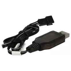   VHBW USB Charging Cable for RC Batteries with SM-3P Connector, Battery Packs for RC Models - 60 cm 6.4 V