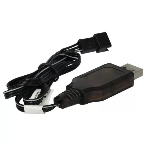 VHBW USB-Ladekabel für RC-Akkus mit SM-3P-Stecker, Akku-Packs für RC-Modelle - 60 cm 6,4 V