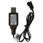 VHBW USB-Ladekabel für RC-Akkus mit SM-3P-Stecker, Akku-Packs für RC-Modelle - 60 cm 6,4 V