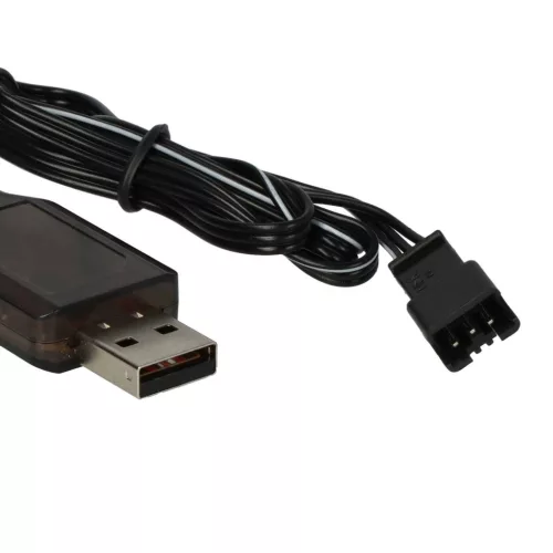 VHBW USB-Ladekabel für RC-Akkus mit SM-3P-Stecker, Akku-Packs für RC-Modelle - 60 cm 6,4 V