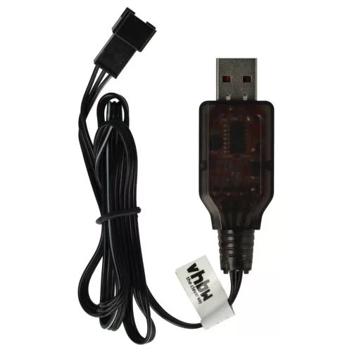 VHBW USB-Ladekabel für RC-Akkus mit SM-3P-Stecker, Akku-Packs für RC-Modelle - 60 cm 6,4 V