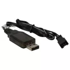 VHBW USB-Ladekabel für RC-Akkus mit SM-3P-Stecker, Akku-Packs für RC-Modelle - 60 cm 6,4 V
