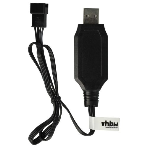 VHBW USB Töltőkábel RC-akkumulátorokhoz SM-4P csatlakozóval, RC-modellekhez akkumulátorcsomagok - 60 cm 7,5 V