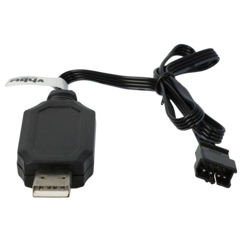 VHBW USB Töltőkábel RC-akkumulátorokhoz SM-4P csatlakozóval, RC-modellekhez akkumulátorcsomagok - 60 cm 7,5 V