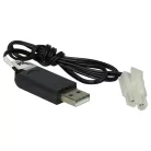 VHBW USB Charging Cable for RC Batteries with Tamiya Connector, RC Models Manufacturing Battery Packs - 60 cm 7.2