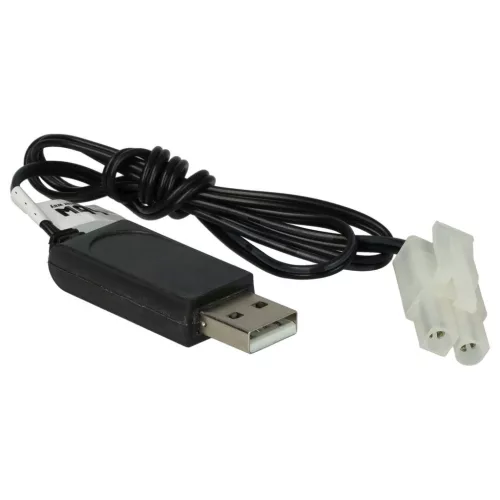 VHBW USB Charging Cable for RC Batteries with Tamiya Connector, RC Models Manufacturing Battery Packs - 60 cm 7.2