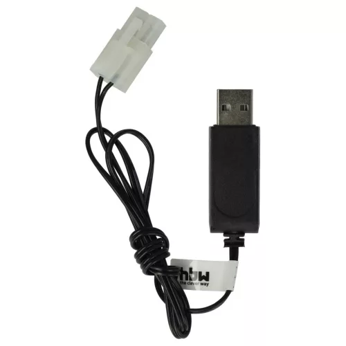 VHBW USB Charging Cable for RC Batteries with Tamiya Connector, RC Models Manufacturing Battery Packs - 60 cm 7.2
