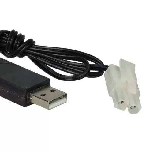 VHBW USB Charging Cable for RC Batteries with Tamiya Connector, RC Models Manufacturing Battery Packs - 60 cm 7.2