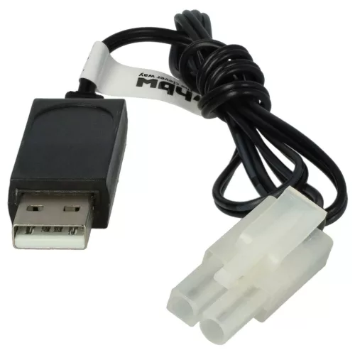 VHBW USB Charging Cable for RC Batteries with Tamiya Connector, RC Models Manufacturing Battery Packs - 60 cm 7.2